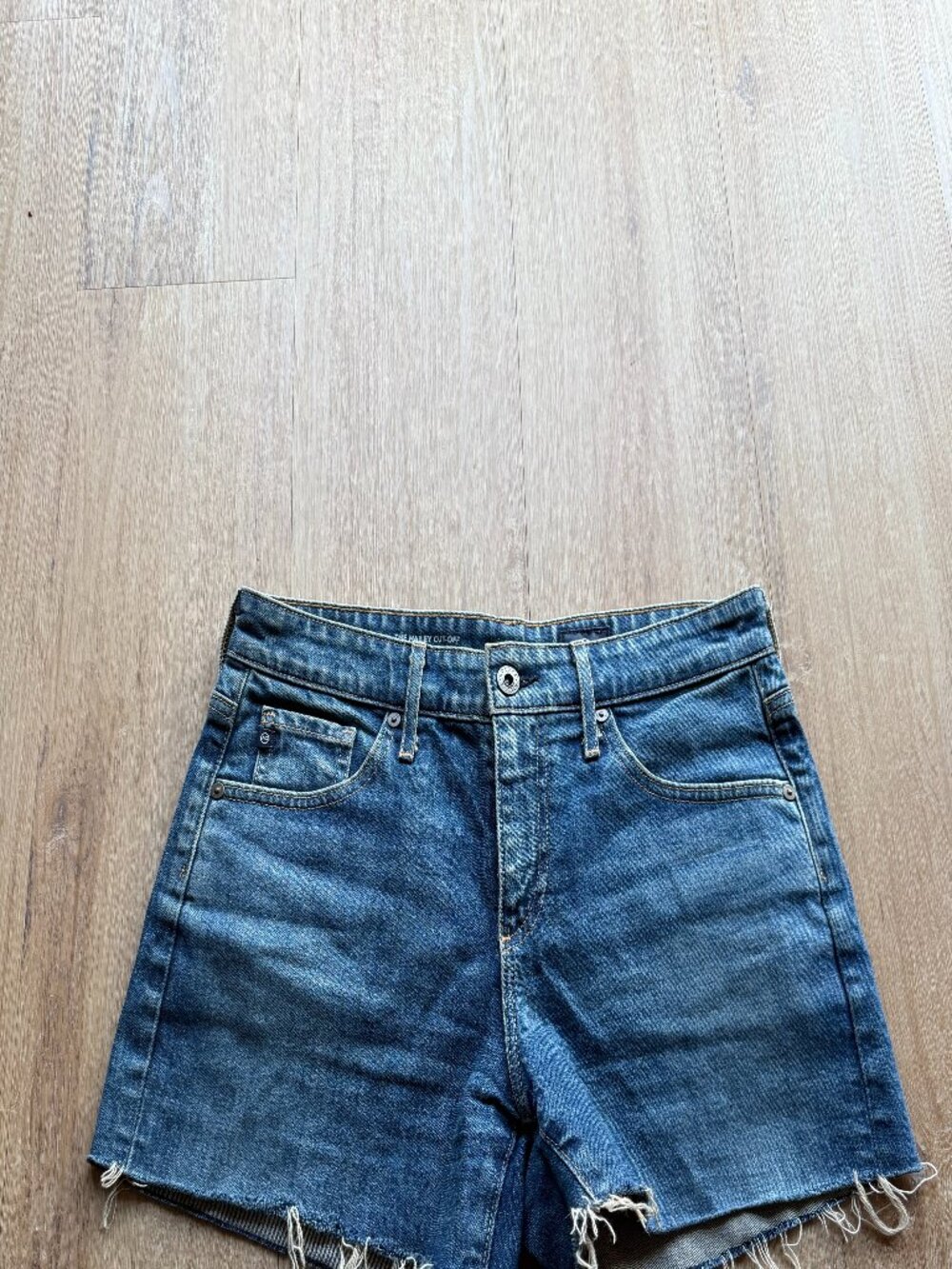 AG Adriano Goldschmied Hailey Ex-Boyfriend Cut-Off Denim Shorts Size 25